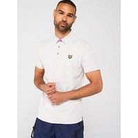 Lyle & Scott Mens Contrast Placket Polo Shirt - Cream