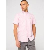 Lyle & Scott Men's Short Sleeved Oxford Shirt, Pink