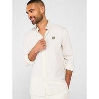 Lyle & Scott Linen Blend Oxford Shirt - Grey