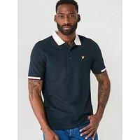 Lyle & Scott Men/'s Half Tipped Polo Shirt, Dark Navy, S