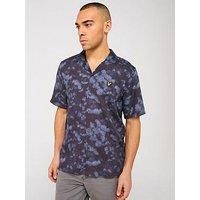Lyle & Scott Digital Floral Resort Shirt - Navy