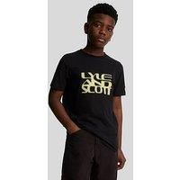 Lyle & Scott Boys Blur Graphic T-Shirt - Black