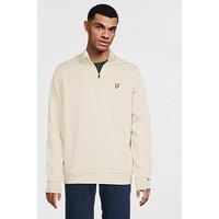 Lyle & Scott Loopback Quarter Zip Sweat- Cream