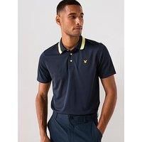 Lyle & Scott Mens Tipped Collar Polo Shirt - Navy