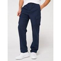 Lyle & Scott Men's Cotton Stretch Ripstop Cargo Joggers, Blue