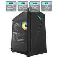 Pcspecialist Fusion 25 Geforce Rtx 5060 Amd Ryzen 5 16Gb 1Tb Black