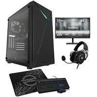 Pcspecialist Fusion 32 Gaming Desktop (Rtx 5060 Ti, Amd Ryzen 5, 16Gb Ram, 1Tb Ssd) With 24.5In Fhd Monitor, Headset, Keyboard, Mouse And Mat