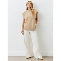 Finery Ava Knitted Vest - Beige