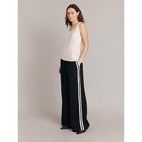 Ghost Mila Contrast Wide Leg Trousers - Black