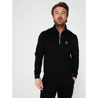 Belstaff Quarter Zip Sweatshirt - Black