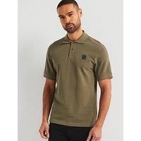Belstaff Pique Polo Shirt Colour : Dark Green, Size : Large