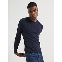 Belstaff Kerrigan Shoulder Patch Merino Wool Knitted Jumper - Navy
