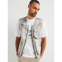 Belstaff Hithe Riverbed Camo Ripstop Gilet - Light Beige