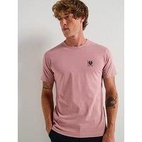 Belstaff Left Chest Patch Logo T-Shirt - Dark Pink