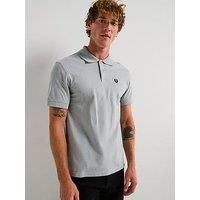 Belstaff Left Chest Patch Logo Polo Shirt - Light Blue