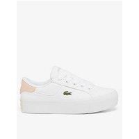 Lacoste Ziane Platform 125 Trainer - White/Pink