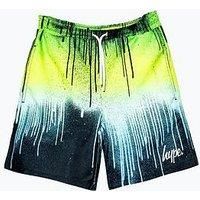 Hype Boys Multi Green Blue Drips Swim Shorts