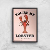 Friends Lobster Giclee Art Print - A3 - Black Frame