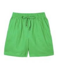 FatFace Shorts Linen Tenby Bright Green Ladies Size 6 2 Front Pockets Tie Waist