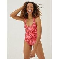 Fatface Ikat Leaves Swimsuit - Pink