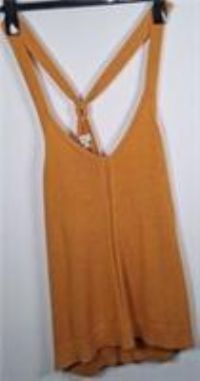 Ladies Fatface Harriet Halter Knitted Top, Yellow, Size 22 *Some Imperfections*