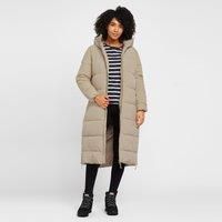NORTH RIDGE Women’s Roaming Jacket with Generous Cosy Hood & Zipped Hem Vents, Warm, Insulated & Water-repellent Longline Winter Coat (UK, Numeric, 20, Regular, Regular, Brown)