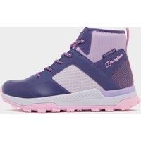 Berghaus Kids’ Galactic Mid Walking Boots with High Traction Sole, Waterproof, Breathable, Lightweight, Vegan Friendly Trainers, Hiking & Trekking Footwear for Boys & Girls, Purple, UK5