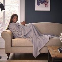 Silentnight Snugsie Teddy Fleece Wearable Blanket, Grey