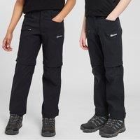 Berghaus Kids' Zip-Off Woven Trousers, Black