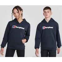 Berghaus Kids/' Logo Hoodie with Kangeroo Style Pocket, Hoodie for Kids, Outdoors Clothing, Blue, Age 13