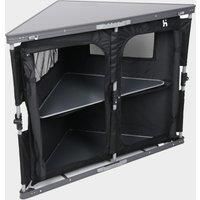 Hi-Gear Folding Corner Camping Cupboard with Mesh Doors and 2 Shelves, Camping Storage Solutions, Camping Furniture, Camping Equipment