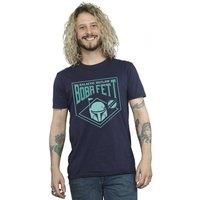 Star Wars Men/'s The Book of Boba Fett Galactic Helm Chest T-Shirt Navy Blue XXXX-Large