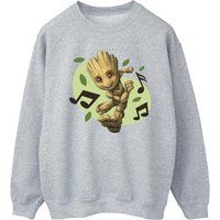 Marvel Women's Guardians Of The Galaxy Groot Musical Notes Sweatshirt