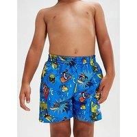 Speedo Infant Boy/'s Learn to Swim 11" Watershort | Swimming Trunks | Quick Dry | Comfort Stretch Fabric, Bondi/Canary/Cherry Pink, 1-2 Years