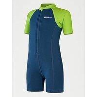 Speedo Boy/'s Learn to Swim Essential Neoprene Swimsuit, Blue, 6-9 Months