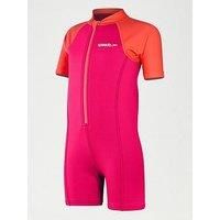 Speedo Girl/'s Learn to Swim Wetsuit Swimsuit, Cherry Pink/Coral, 6-9 M