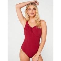 Speedo Women/'s Shaping AquaNite 1 Piece Swimsuit | Shapewear | Beach and Holiday Swimwear, Basque Red, 40