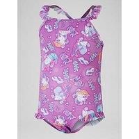 Speedo Girl'S Frill 1 Piece - Pink