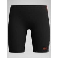 Speedo Boys Plastisol Placement Jammer - Black