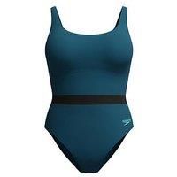 Speedo Womens Shaping Luniaglow 1 Piece - Blue
