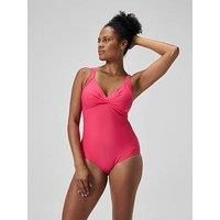 Speedo Womens Shaping Cross Knot 1 Piece - Raspberry Fill