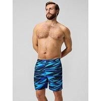 Speedo Mens Xpress Lite Allover 18 Inch Watershort - Blue