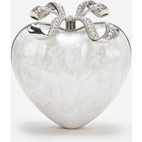 Self-Portrait Pearlescent Acrylic Heart Clutch