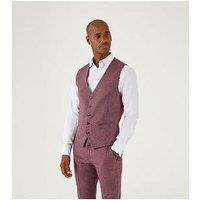 Skopes Jodrell Suit Waistcoat For Men in Berry Marl, 36R-62R