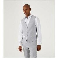 Skopes Jude Suit Waistcoat For Men's in Silver Herringbone, 34R to 58R
