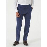Skopes Guildford Check Tailored Fit Suit Trousers - Navy