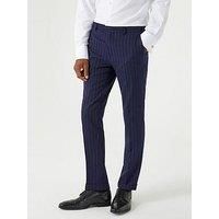 Skopes Declan Pinstripe Tapered Fit Suit Trousers - Navy