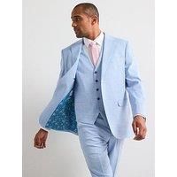 Skopes Lucien Suit Tailored Fit Jacket For Men in Sky Blue, 36S-62L