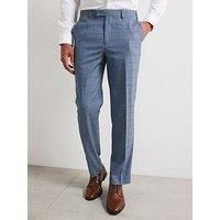 Skopes Tailored Fit Anthony Suit Trouser For Men in Blue Check, 30W-58W