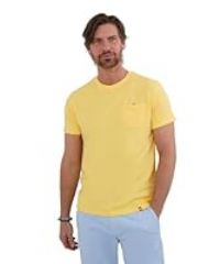 Joe Browns Men/'s Fashion Basic Chest Pocket Crew Neck T-Shirt, Regular Fit, Yellow, XXL